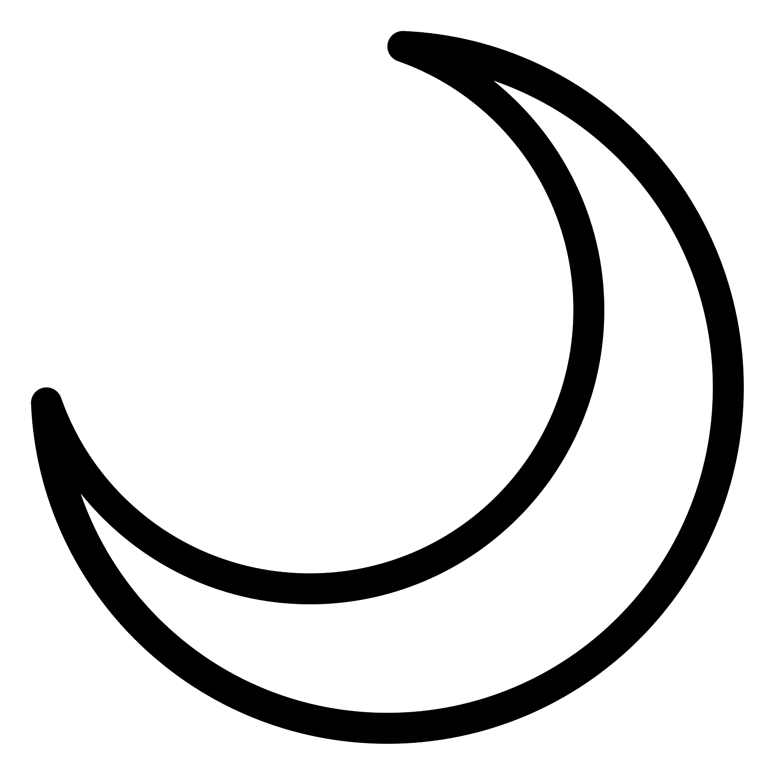 Crescent Moon Transparent PNG Image