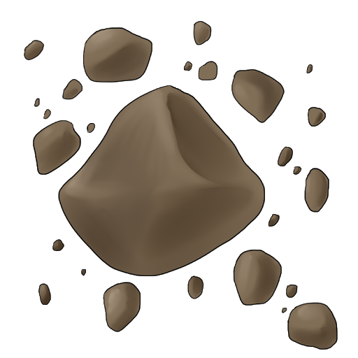Broken Asteroid Transparent PNG Image