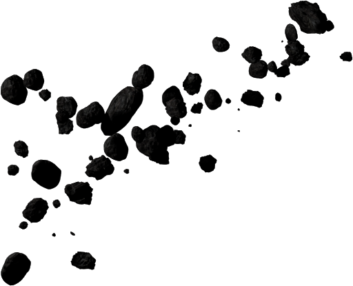 Broken Asteroid Transparent PNG Image