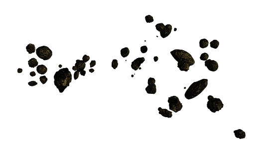 Broken Asteroid Transparent PNG Image