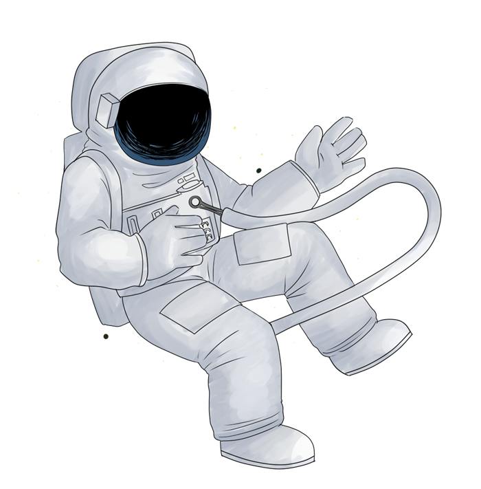 Floating Astronaut Transparent PNG Image