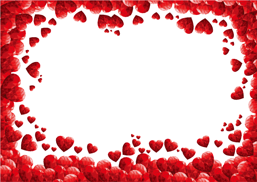 Valentines Border Day Red Transparent PNG Image