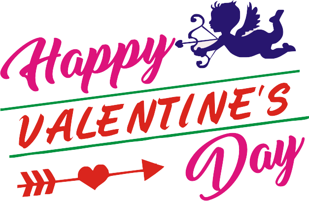 Text Valentines Banner Day Transparent PNG Image