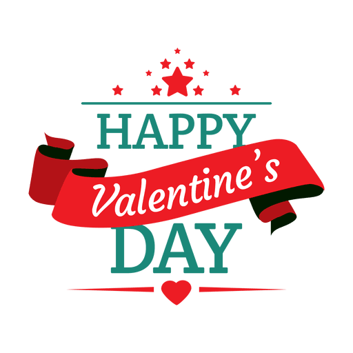 Heart Valentines Day Text Transparent PNG Image