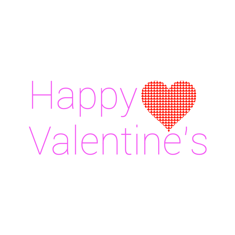 Heart Valentines Day Text Transparent PNG Image