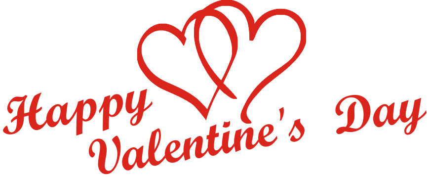 Heart Valentines Day Text Transparent PNG Image