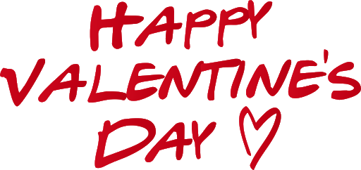 Heart Valentines Day Text Transparent PNG Image