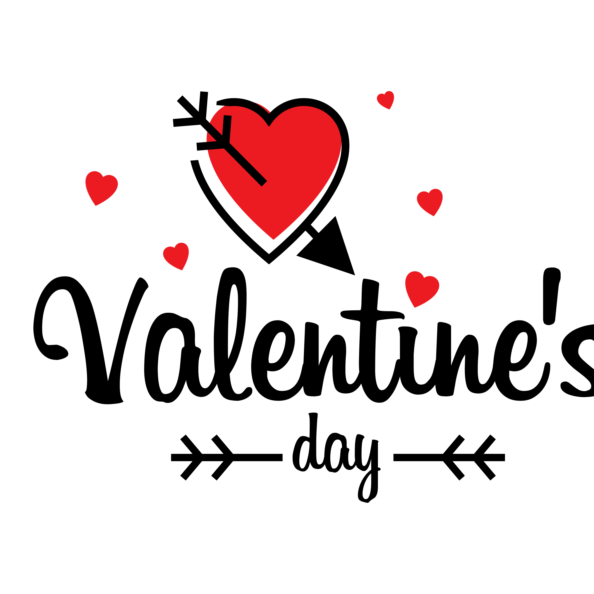 Heart Valentines Day Text Transparent PNG Image