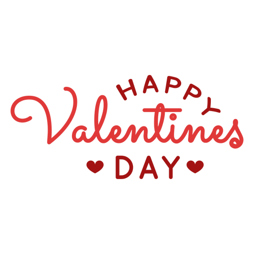 Text Valentines Day Red Transparent PNG Image