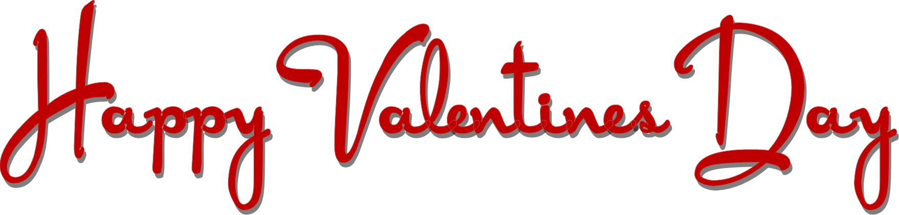 Text Valentines Day Red Transparent PNG Image