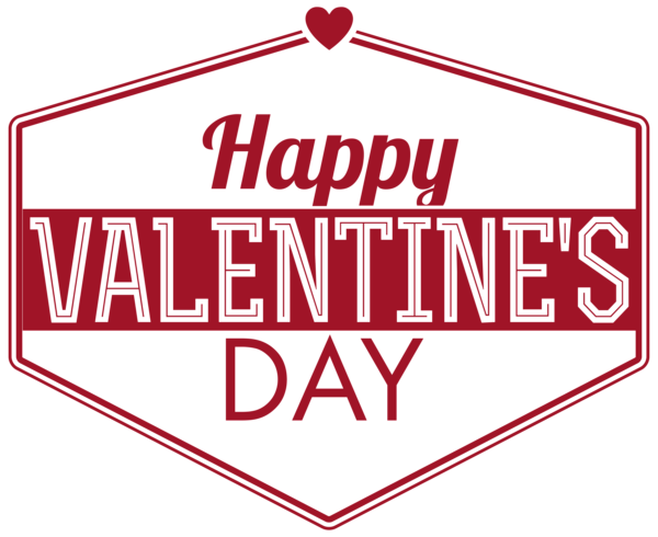 Text Valentines Day Red File Transparent PNG Image
