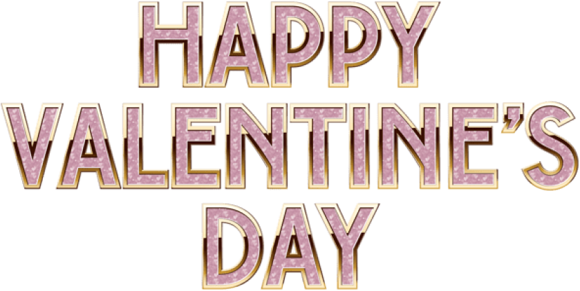 Text Valentines Day Transparent PNG Image