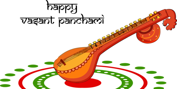 Vasant Panchami String Instrument Musical For Happy Background Transparent PNG Image