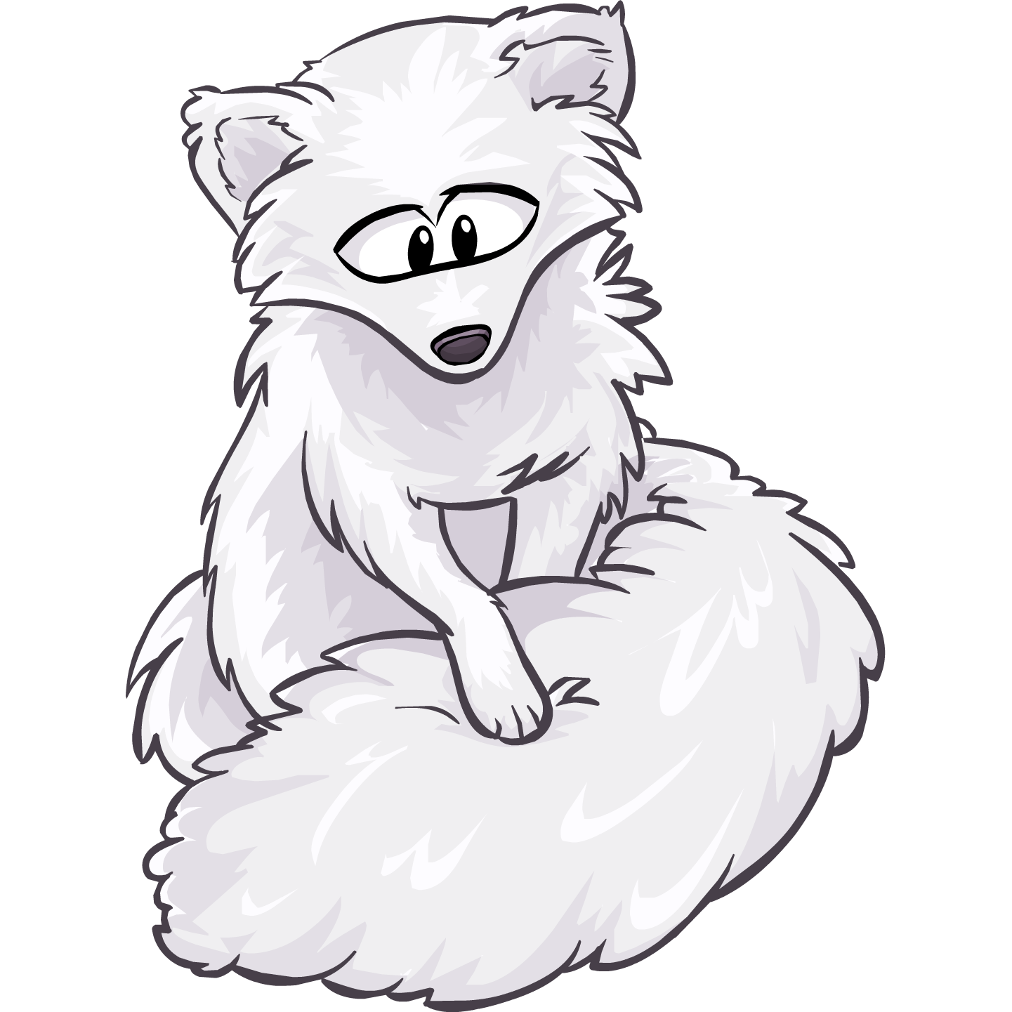 White Vector Fox Arctic Transparent PNG Image
