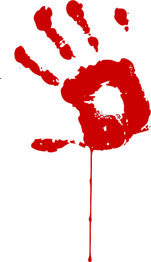 Print Hand Vector Bloody Transparent PNG Image