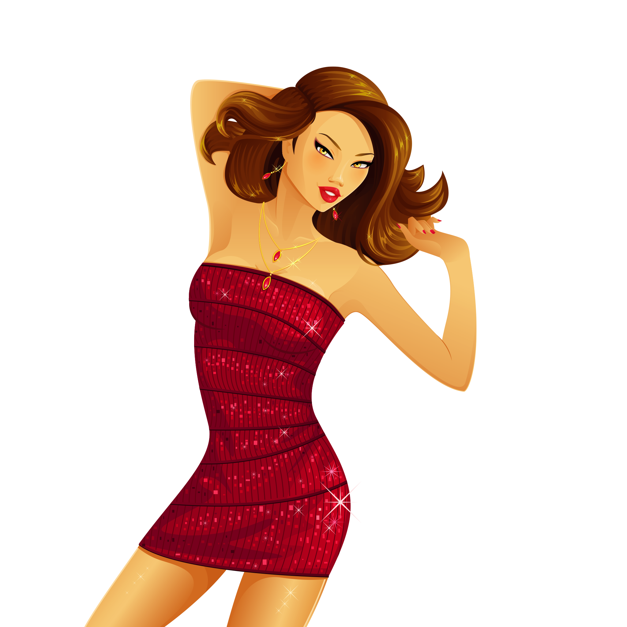 Woman Vector Fashion Transparent PNG Image
