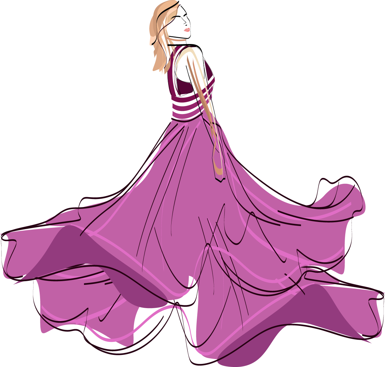 Woman Vector Fashion Transparent PNG Image