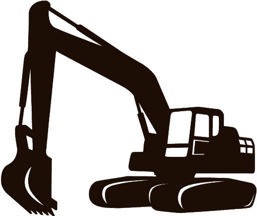 Vector Silhouette Excavator Transparent PNG Image