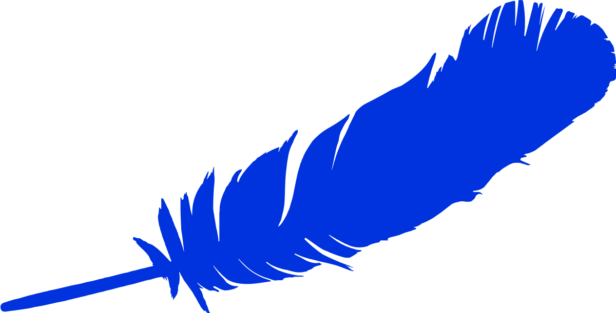 Blue Feather Vector Transparent PNG Image