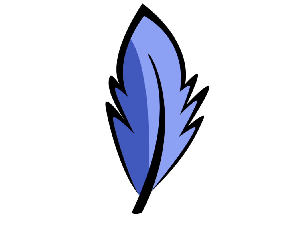 Blue Feather Vector Transparent PNG Image