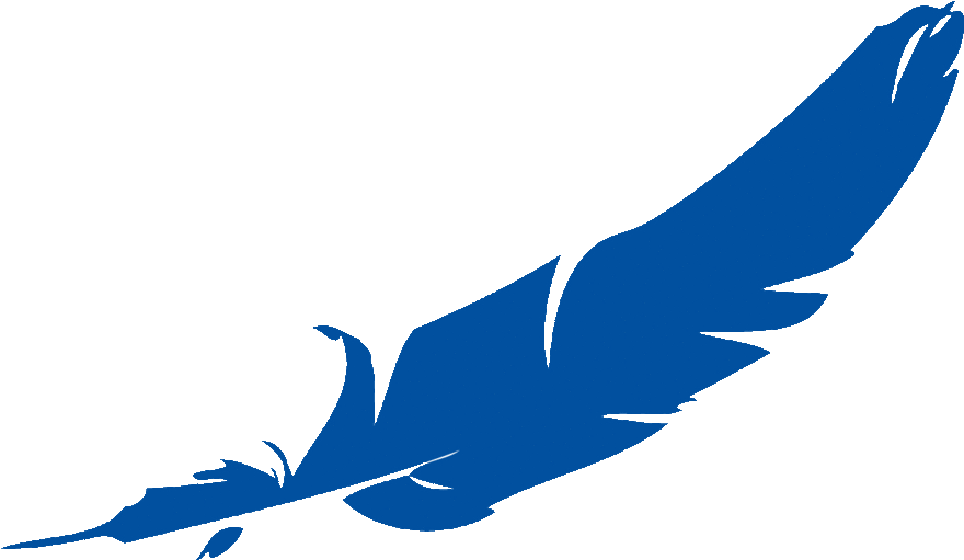 Blue Feather Vector Transparent PNG Image