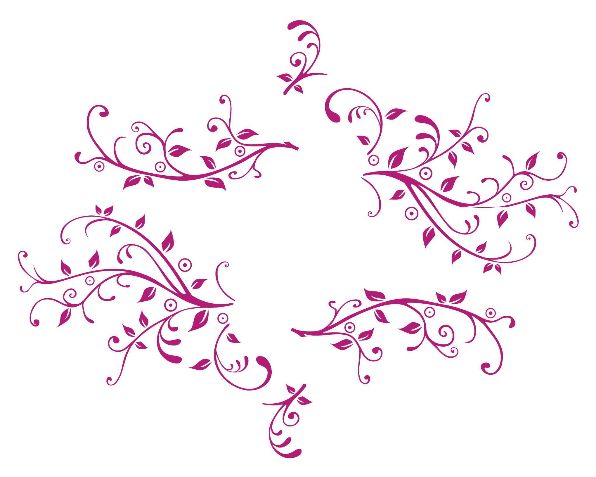Floral Swirl Vector Transparent PNG Image