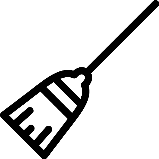 Broom Vector Black Transparent PNG Image