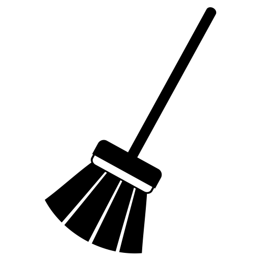 Broom Vector Black Transparent PNG Image