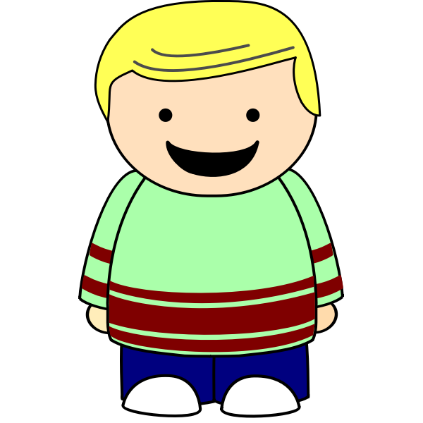 Standing Boy Vector Transparent PNG Image
