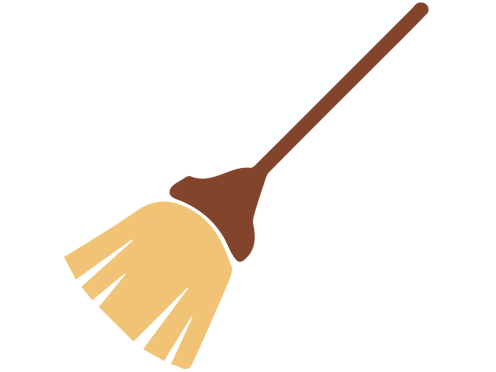 Broom Vector Transparent PNG Image
