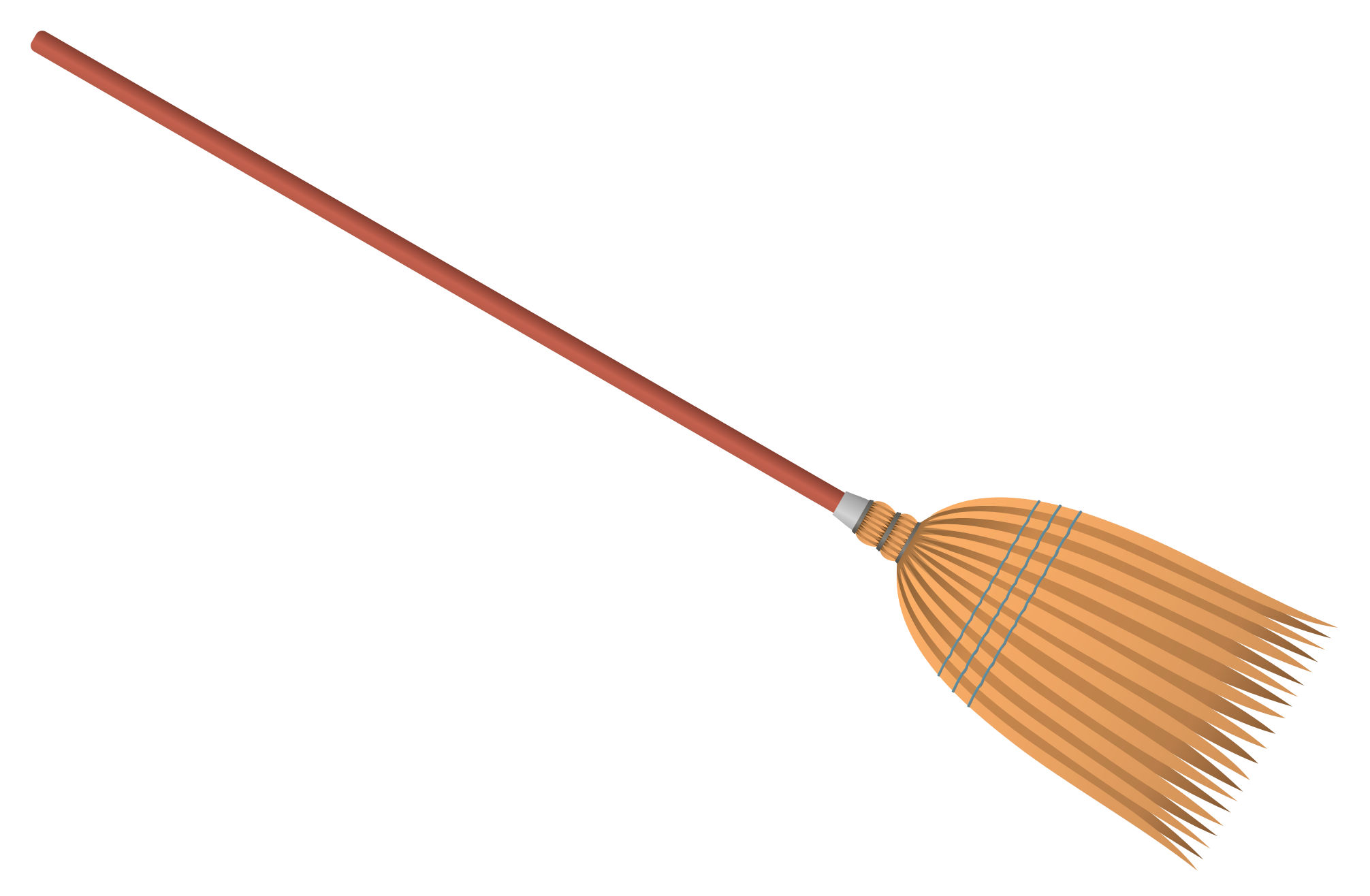 Broom Vector Transparent PNG Image