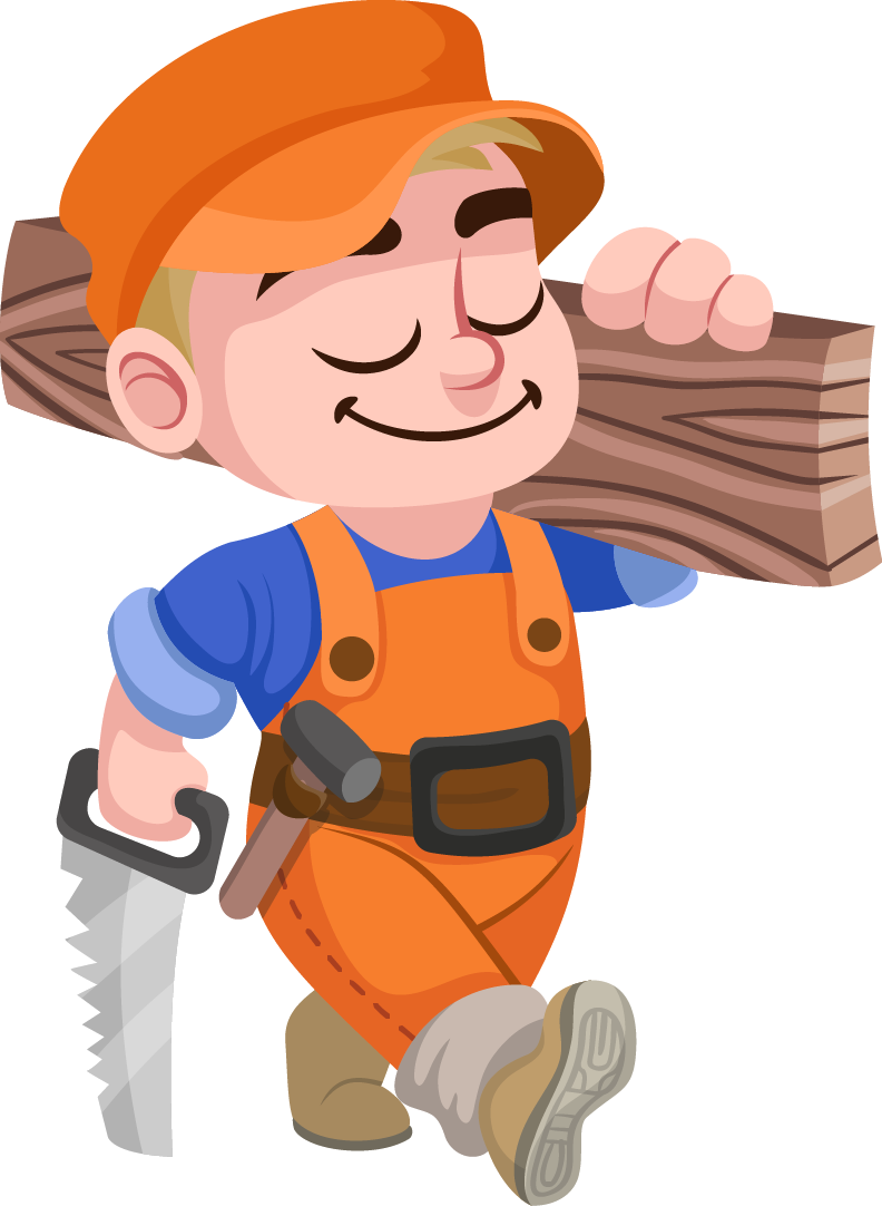 Vector Carpenter Transparent PNG Image