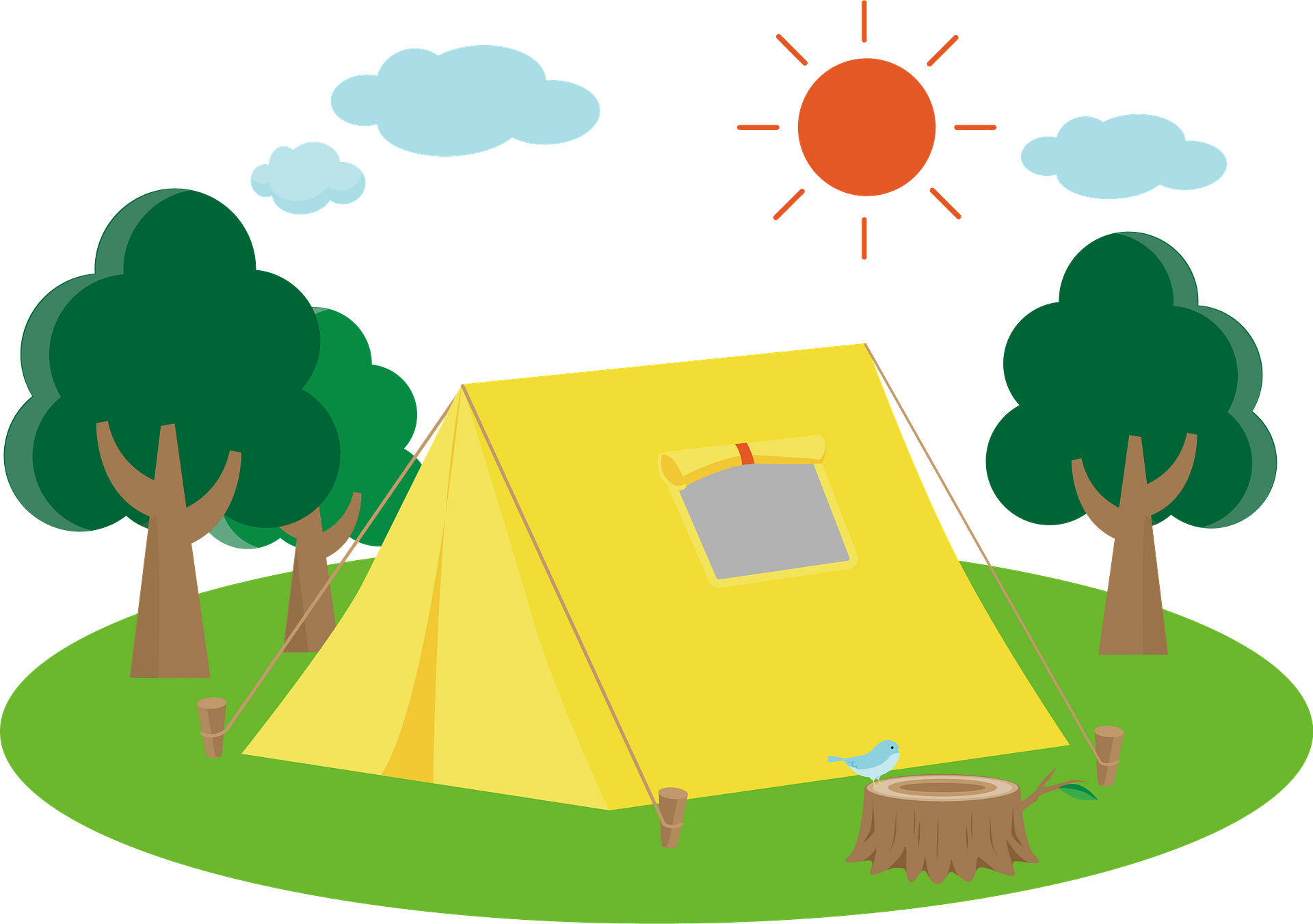 Vector Tent Camp Transparent PNG Image