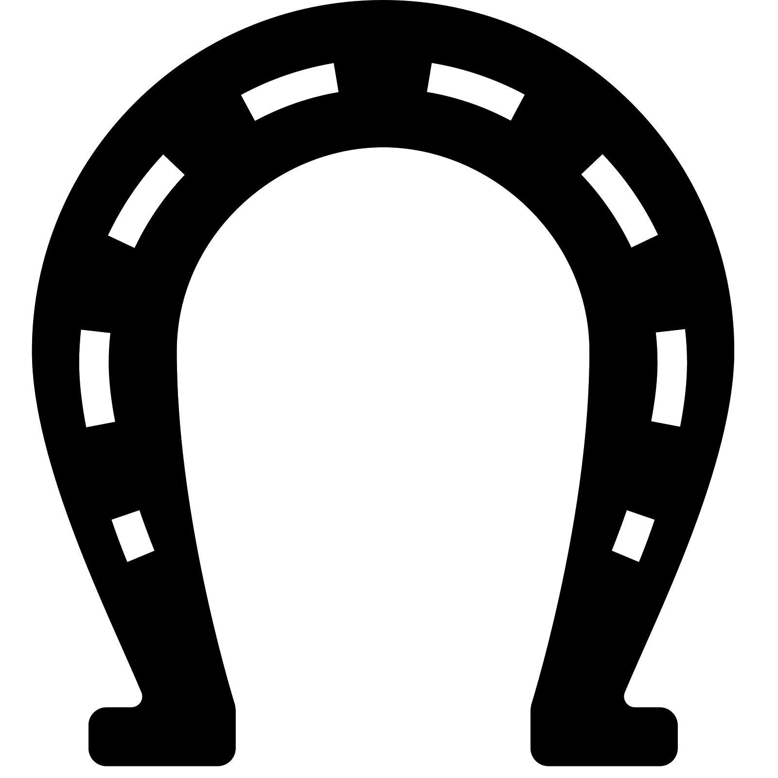 Vector Black Horseshoe Transparent PNG Image