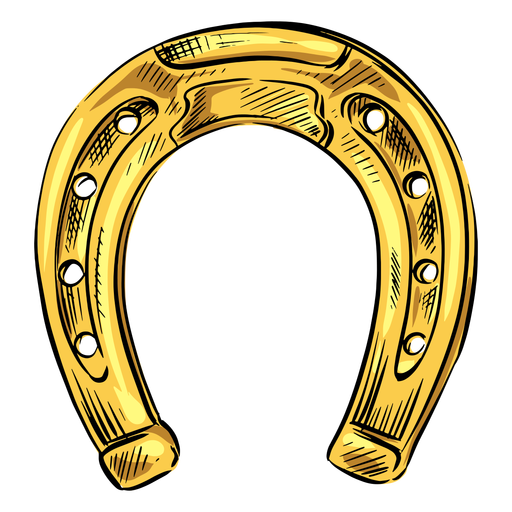 Vector Gold Horseshoe Transparent PNG Image