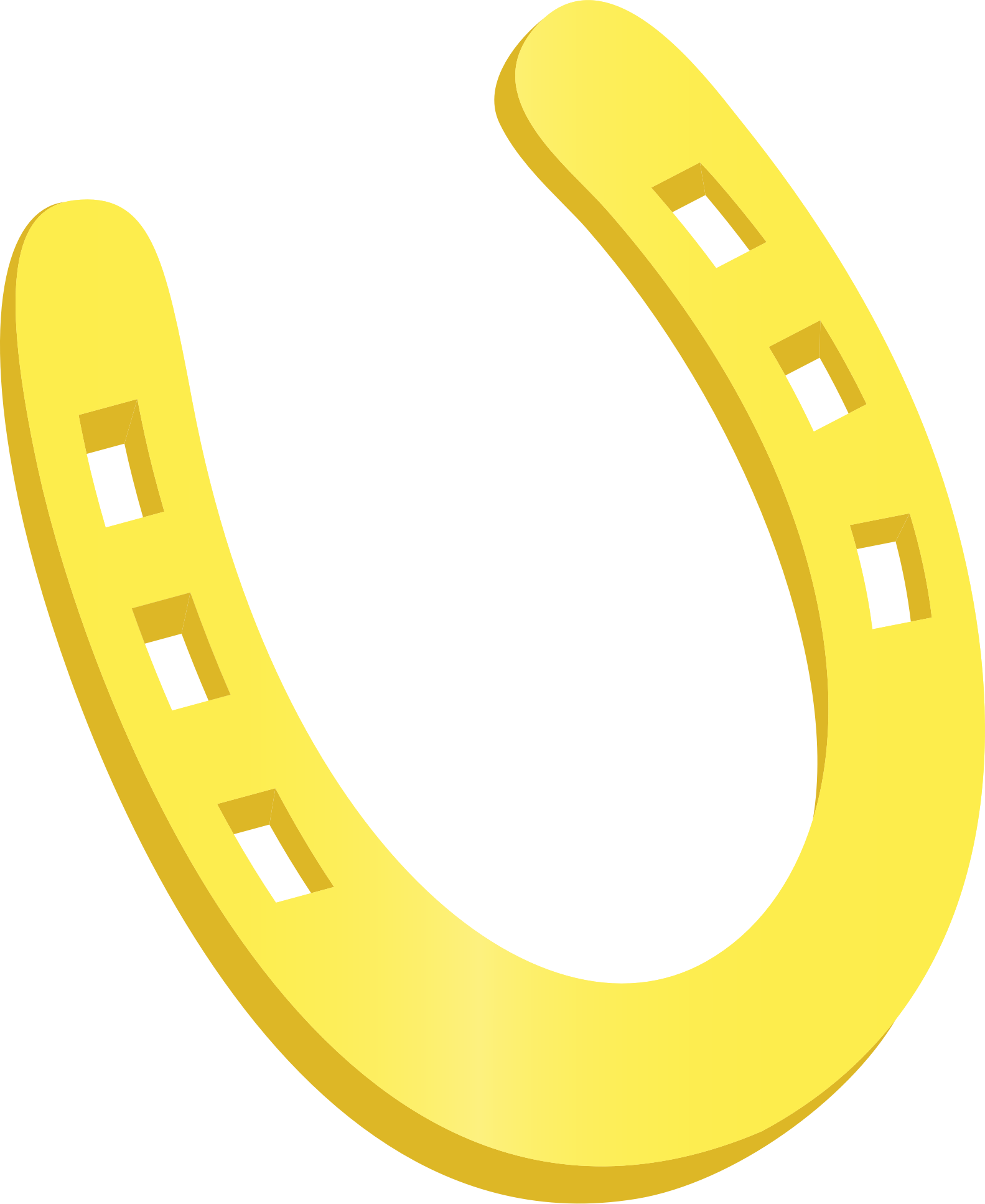 Vector Gold Horseshoe Transparent PNG Image