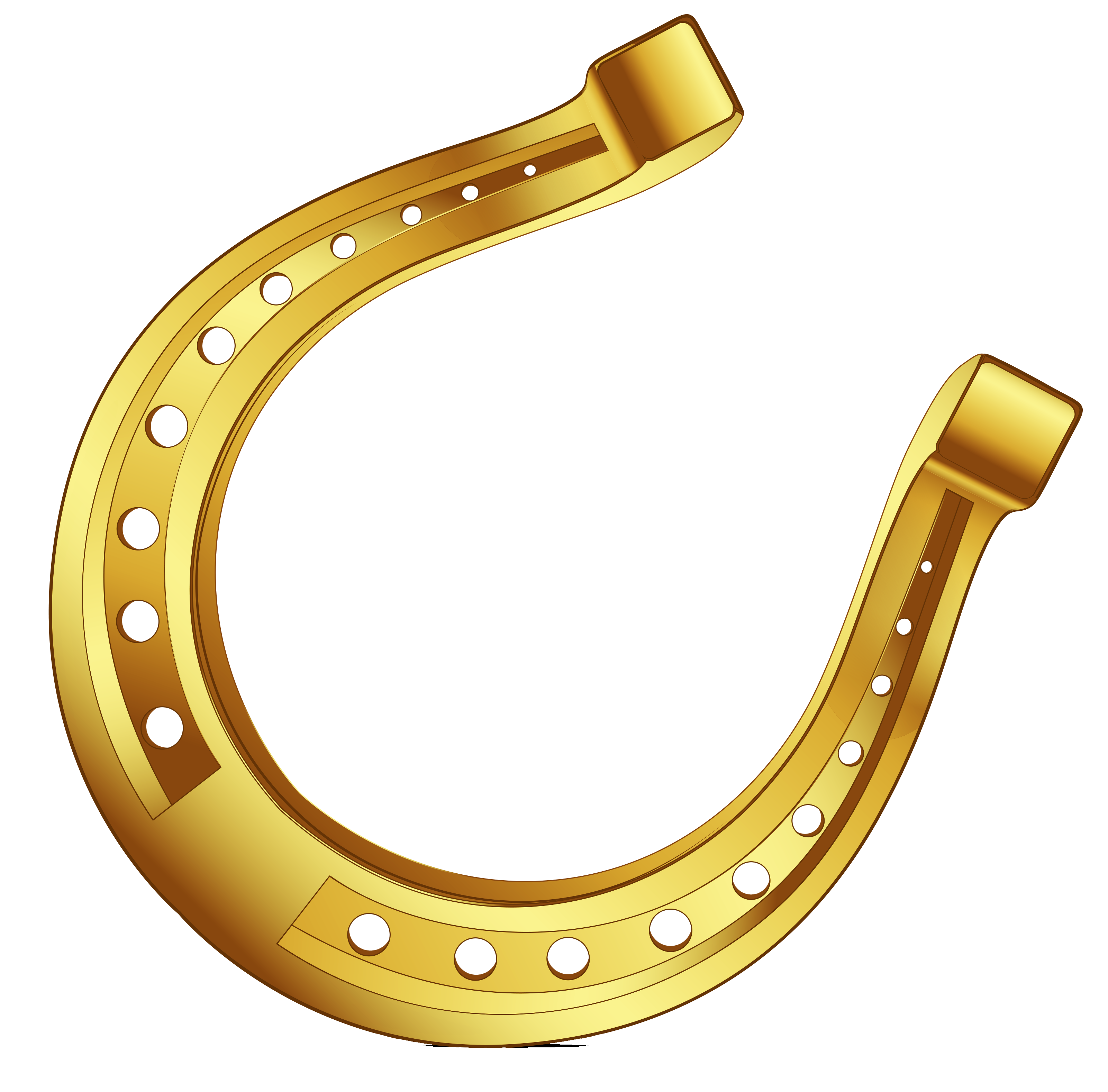 Vector Gold Horseshoe Transparent PNG Image