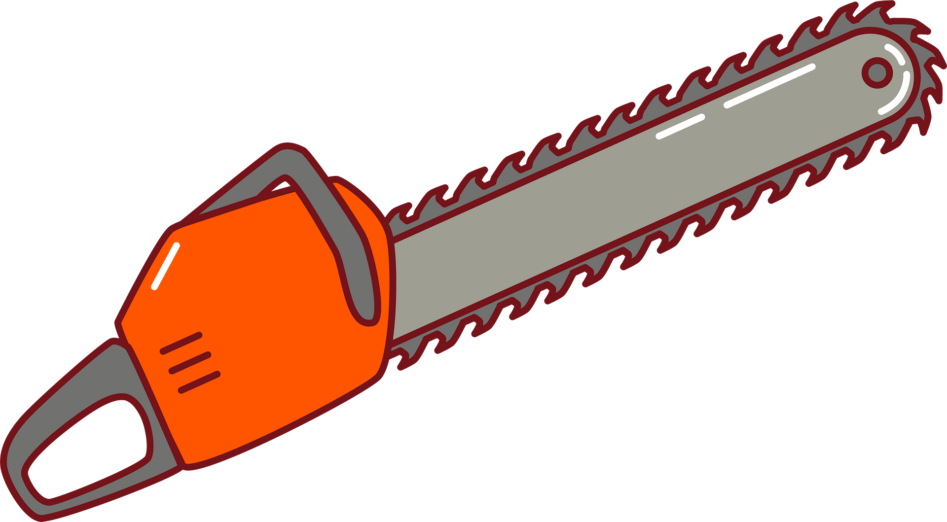Chainsaw Vector Transparent PNG Image