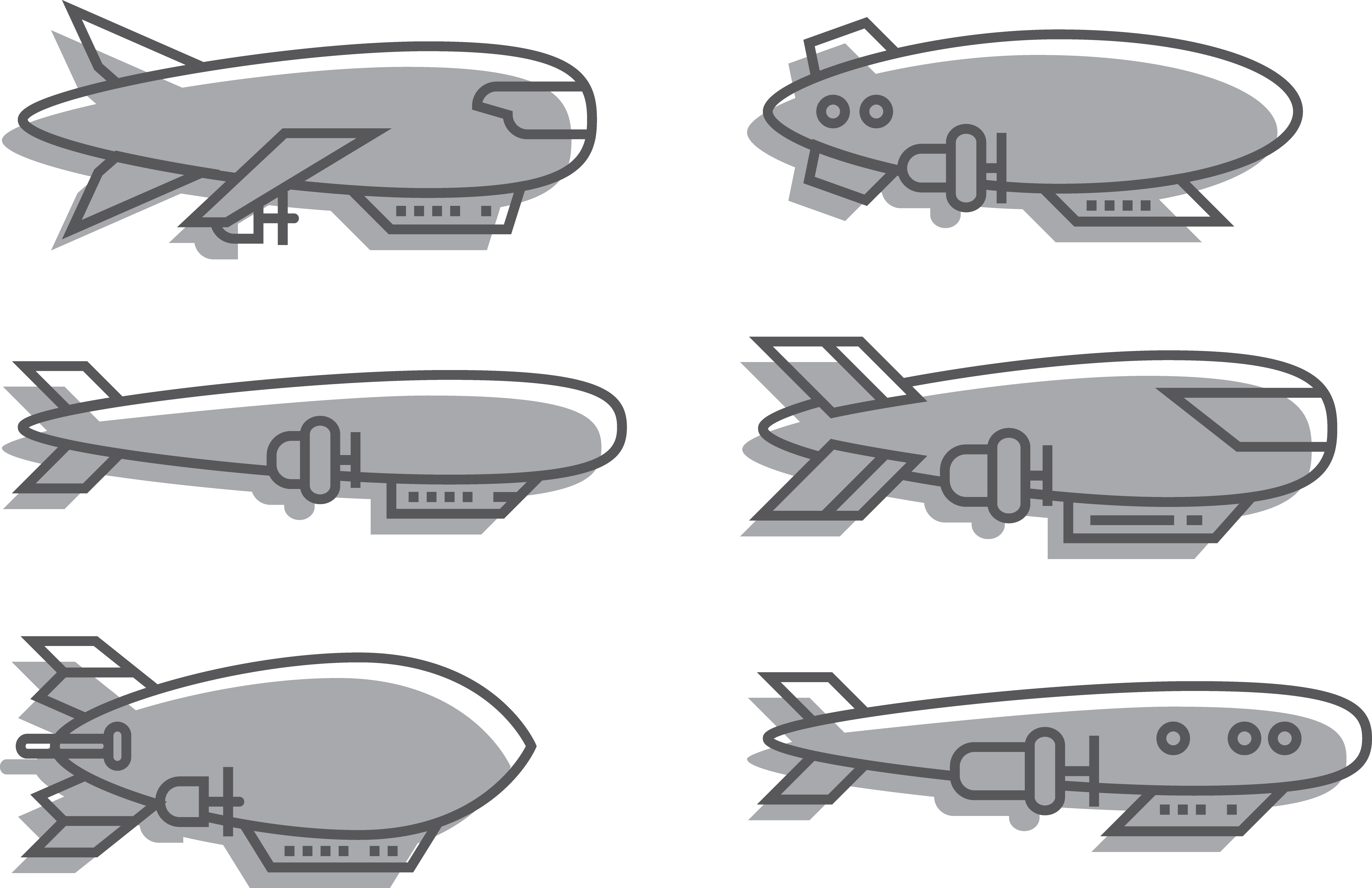 Vector Airship Transparent PNG Image