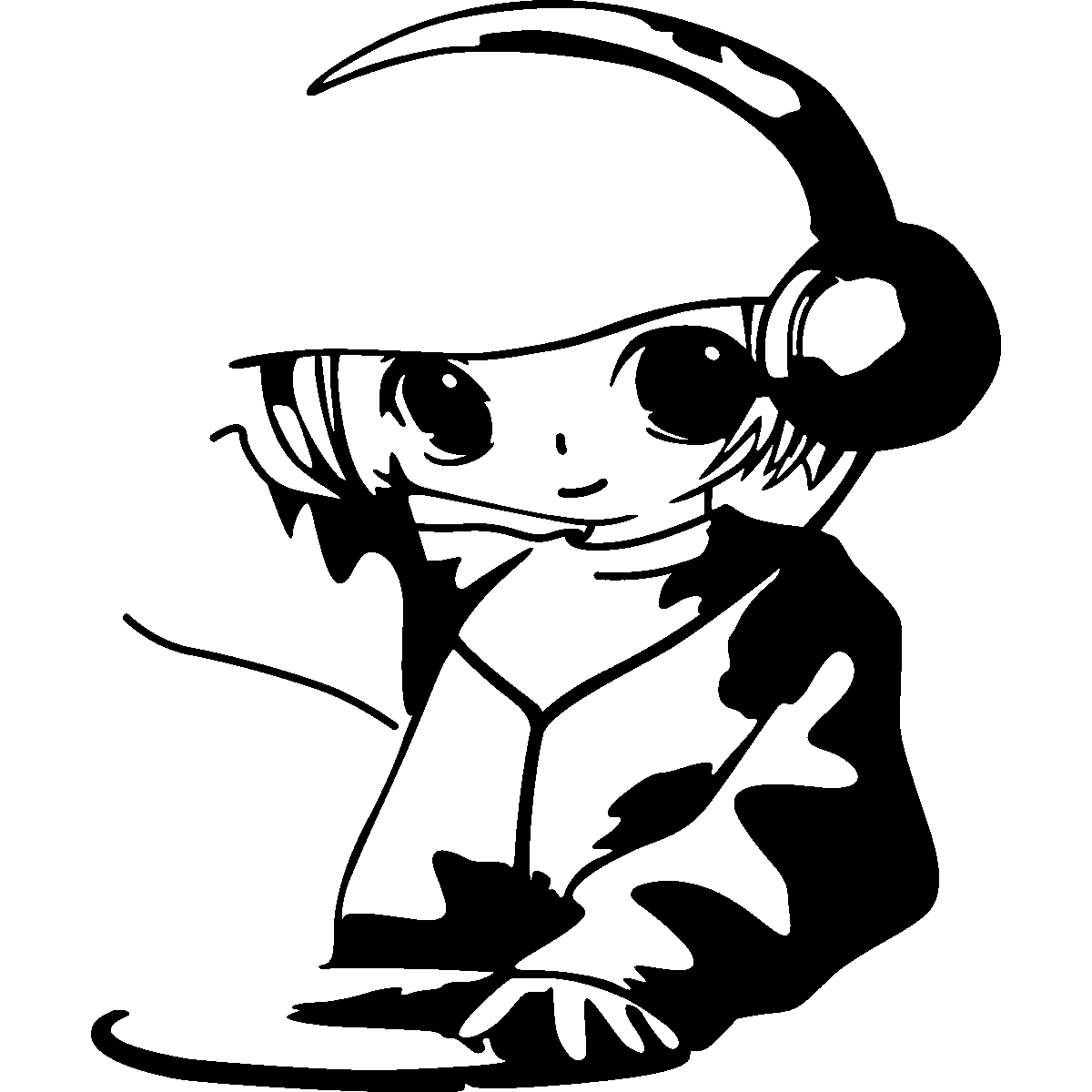Girl Vector Dj Transparent PNG Image