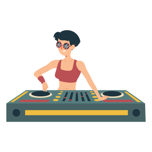 Girl Vector Dj Transparent PNG Image
