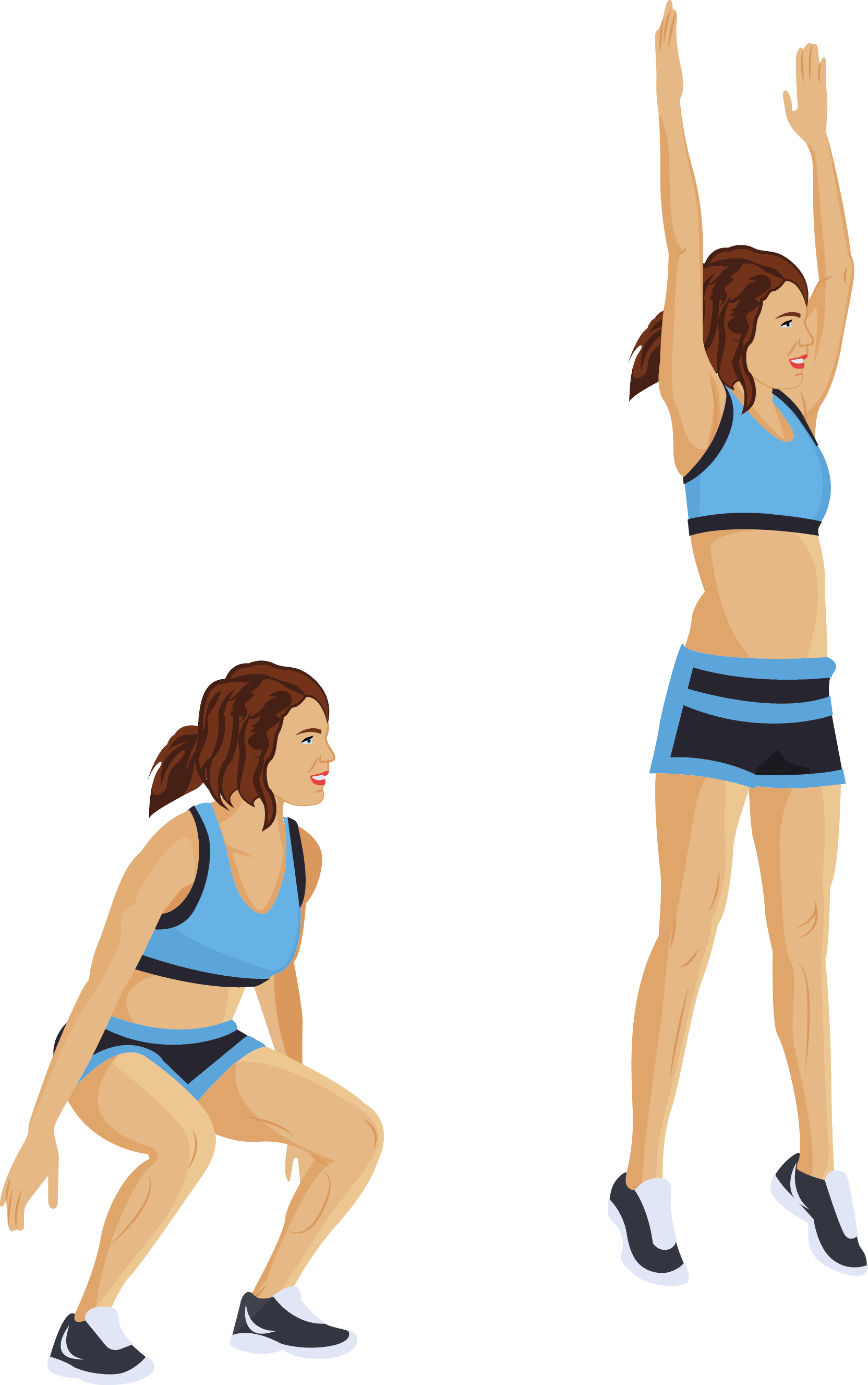 Vector Squat Transparent PNG Image