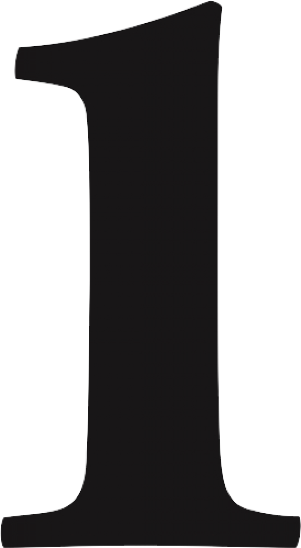 1 Vector Number Transparent PNG Image