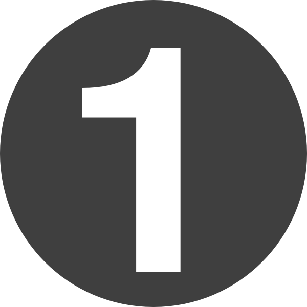 1 Vector Number Transparent PNG Image
