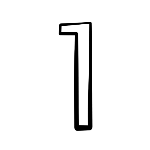 1 Vector Number Transparent PNG Image