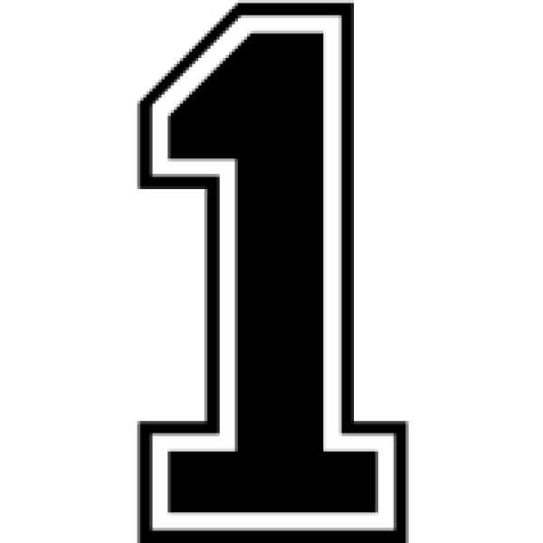 1 Vector Number Transparent PNG Image