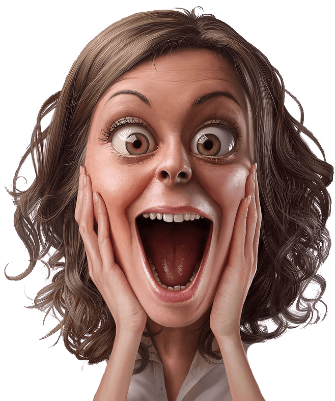 Funny Vector Portrait Transparent PNG Image