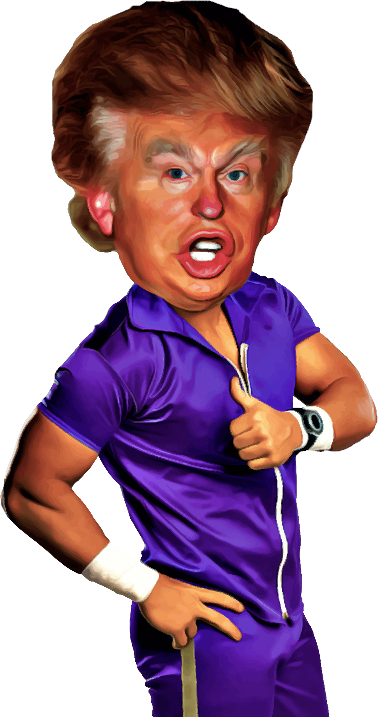 Funny Vector Portrait Transparent PNG Image