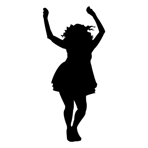 Girl Vector Silhouette Dancing Transparent PNG Image
