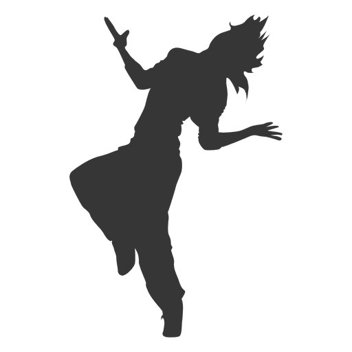 Girl Vector Silhouette Dancing Transparent PNG Image